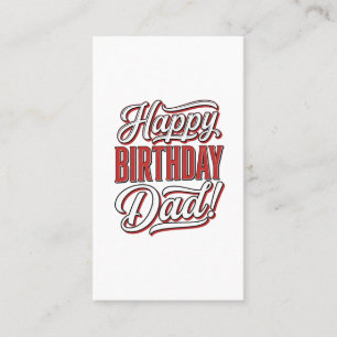 Alles Gute zum Geburtstag Papa Vintage-Typografie- Visitenkarte