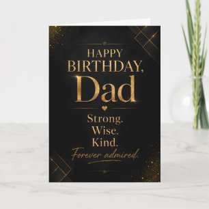 Alles Gute zum Geburtstag Papa Zitat, Stark Weise  Karte