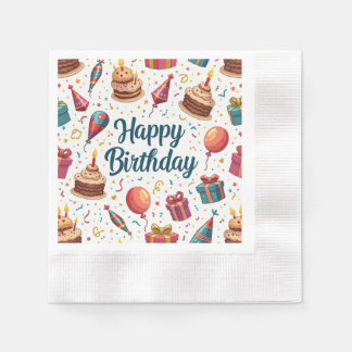 Alles Gute zum Geburtstag Papier Napkin mit Balloo Serviette