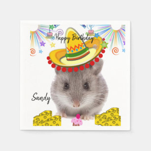 Alles Gute zum Geburtstag Papier Servietten, Mäuse Serviette