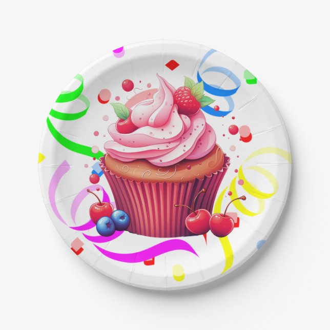 Alles Gute zum Geburtstag Papier Teller Konfetti C (Vorderseite)
