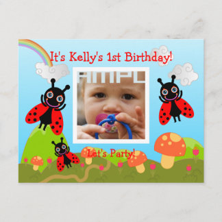 Alles Gute zum Geburtstag Party mit Ladybug Einladung