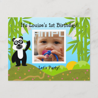 Alles Gute zum Geburtstag Party mit Panda Einladung