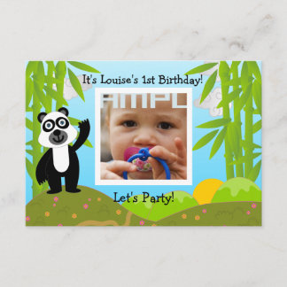 Alles Gute zum Geburtstag Party mit Panda Einladung