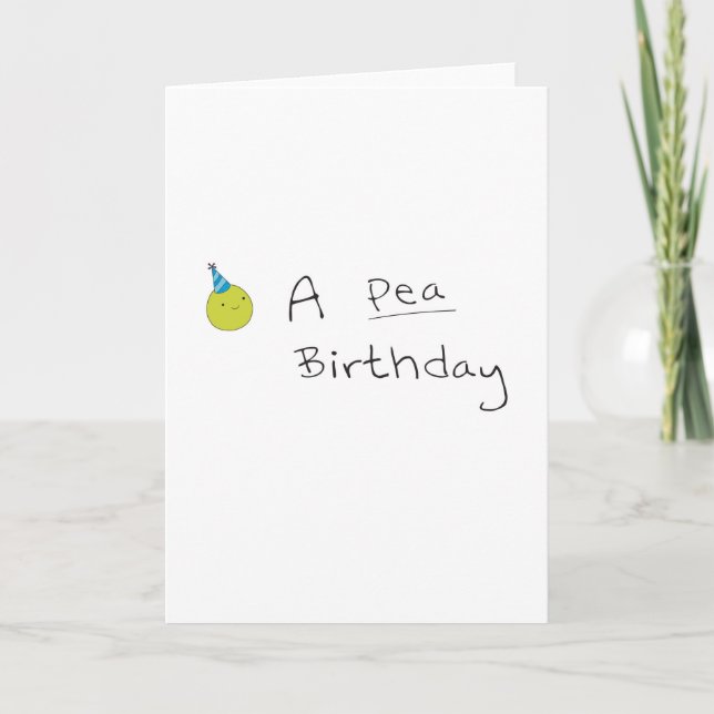 Alles Gute zum Geburtstag - Pea Karte (Vorderseite)