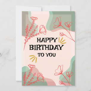 Alles Gute zum Geburtstag - Personalisierbare Gruß Einladung