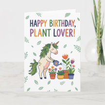 Alles Gute zum Geburtstag Pflanzenliebhaber Einhor