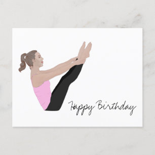 Alles Gute zum Geburtstag Pilates Postkarte