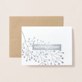 Alles Gute zum Geburtstag. Pink Botanical Watercol Folienkarte