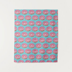 Alles Gute zum Geburtstag Pink Donut Doughnut Gebu Wandteppich