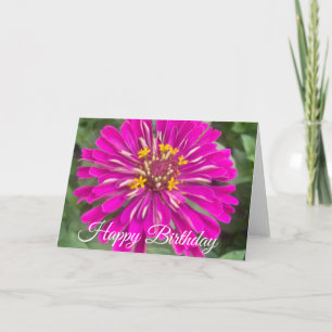 Alles Gute zum Geburtstag Pink Gelbe Blume Karte