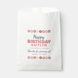 ALLES GUTE ZUM GEBURTSTAG Pink Iced Donuts Benutze Geschenktütchen