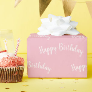Alles Gute zum Geburtstag Pink und Weiße Verpackun Geschenkpapier