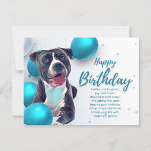 Alles Gute zum Geburtstag Pit Bull Postkarte
