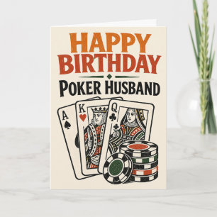 Alles Gute zum Geburtstag Poker Ehemann Karte