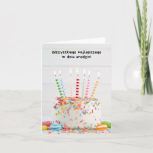 Alles Gute zum Geburtstag, Polnisch  Karte