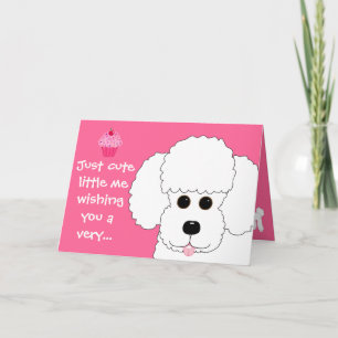 Alles Gute zum Geburtstag! Poodle Dog Art Card Karte