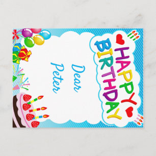 Alles Gute zum Geburtstag Postkarte