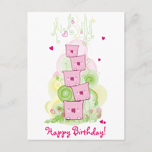 Alles Gute zum Geburtstag! Postkarte (Vorderseite)