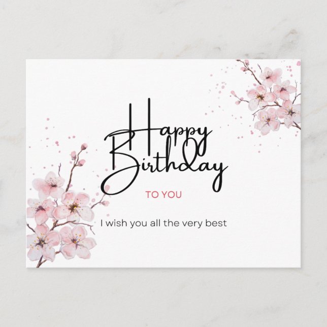 Alles Gute zum Geburtstag Postkarte (Vorderseite)