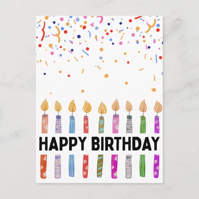 ALLES GUTE ZUM GEBURTSTAG POSTKARTE (Vorderseite)