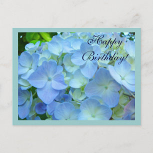 Alles Gute zum Geburtstag Postkarten Blaue Blumens