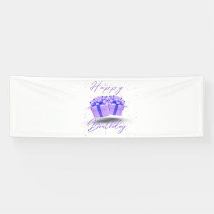 Alles Gute zum Geburtstag Pretty Purple 2.5x8 Viny Banner