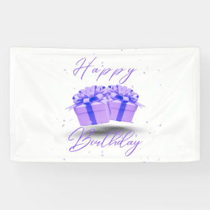 Alles Gute zum Geburtstag Pretty Purple 3x5 Vinyl  Banner