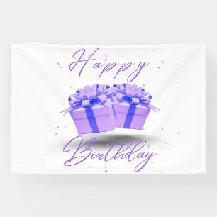 Alles Gute zum Geburtstag Pretty Purple 4x6 Vinyl  Banner