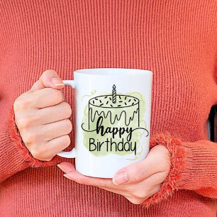 Alles Gute zum Geburtstag Print Modern White Tasse