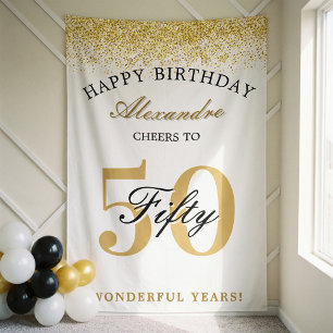 Alles Gute zum Geburtstag, Prost auf 50 Jahre Feie Banner