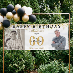 Alles Gute zum Geburtstag Prost auf 60 Jahre Foto Banner