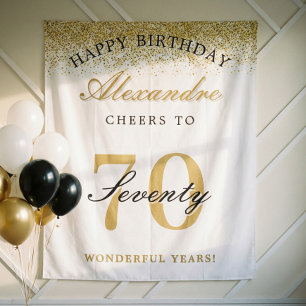 Alles Gute zum Geburtstag, Prost auf 70 Jahre Feie Wandteppich