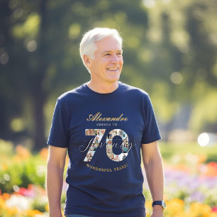 Alles Gute zum Geburtstag Prost auf 70 Jahre Foto- T-Shirt