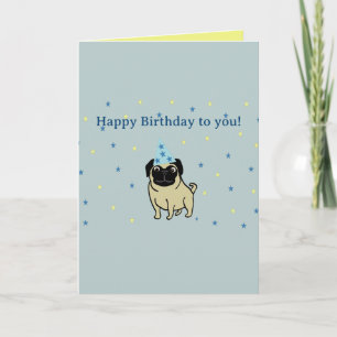 Alles Gute zum Geburtstag Pug Karte