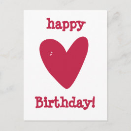 Alles Gute zum Geburtstag! Raspberry Pink Heart Postkarte