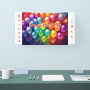 Alles Gute zum Geburtstag Regenbogenballons person Banner