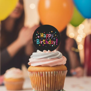 Alles Gute zum Geburtstag (Retro) Runder Aufkleber