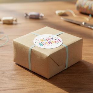 Alles Gute zum Geburtstag (Retro) Runder Aufkleber