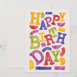 Alles Gute zum Geburtstag Retro-Typografie Einladung