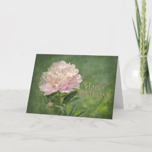 Alles Gute zum Geburtstag - Rosa Peony Elegance Karte