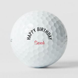 Alles Gute zum Geburtstag rote Name Titleist  Golfball