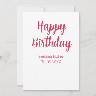 Alles Gute zum Geburtstag roter Name Retro einfach Einladung