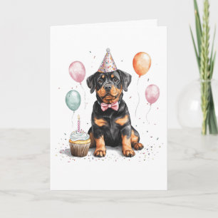 Alles Gute zum Geburtstag Rottweiler Hund Karte