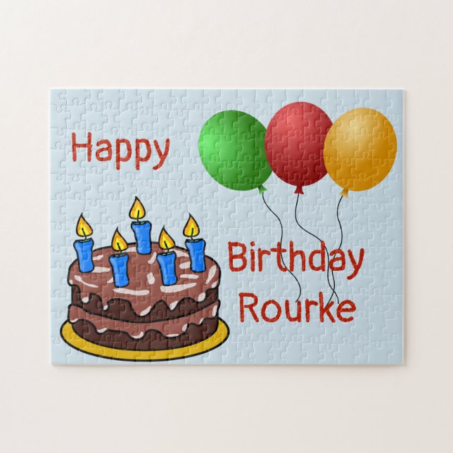 Alles Gute zum Geburtstag Rourke 2018 Puzzle (Horizontal)