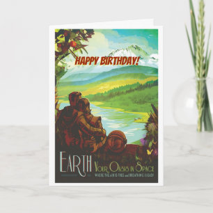 Alles Gute zum Geburtstag! Rückkehr aus dem Weltra Karte