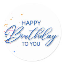 Alles Gute zum Geburtstag Rund Sticker