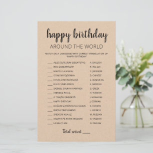 Alles Gute zum Geburtstag rund um die Welt editier