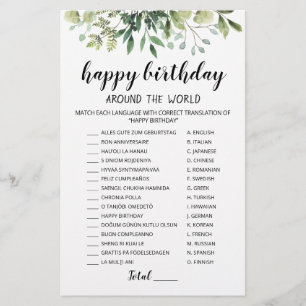 Alles Gute zum Geburtstag rund um die Welt editier