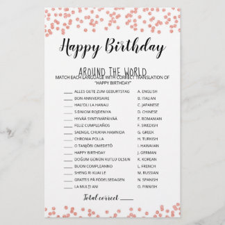 Alles Gute zum Geburtstag rund um die Welt Geburts